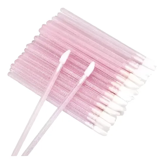 Aplicadores Labiales Paquete 50 Diseño Gliter Rosa Chicle
