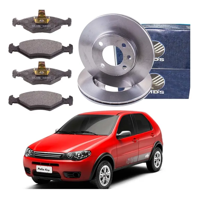 Kit Disco Pastilha Freio Palio 1.0 Fire 2009 2010 2011 2012