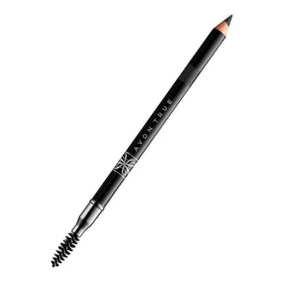 Avon True Color Lapiz Delineador Cejas Con Cepillo Color Soft Black = Negro Suave
