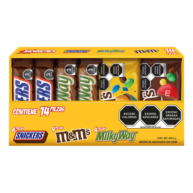Mars Surtido De Chocolates Snickers Milky Way M&m's 14 Pieza