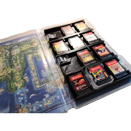 Porta Cartuchos Para 9 Juegos + 2 Micsd Nintendo Switch Case Negro