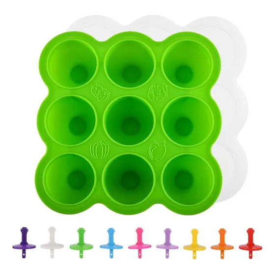 Moldes De Silicona Para Helados Niños Bebé-9 Hoyos