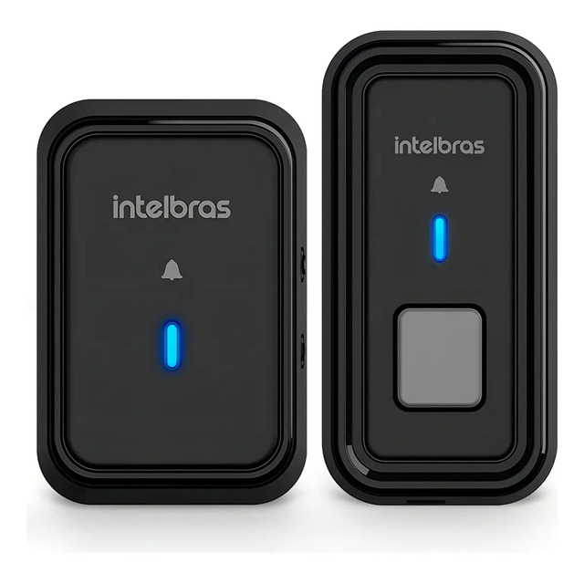 Campainha Sem Fio Intelbras Cib 101 Com Bateria Preta Preto Campainha Sem Fio Intelbras Cib 101 Com Bateria Preta Preto