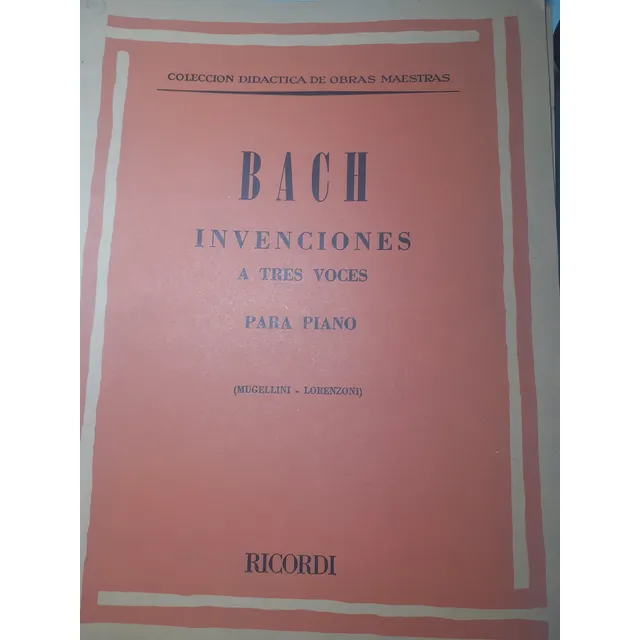 Partitura Bach Invencioned A Tres Voces Piano