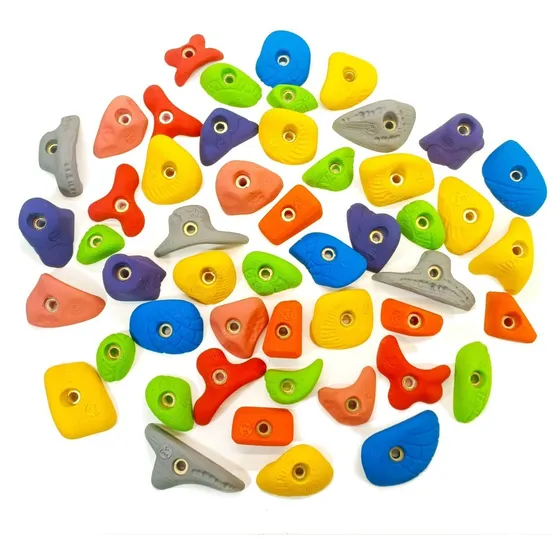 Kit 50 Agarras Escalada Infantil Iniciante Sem Parafusos