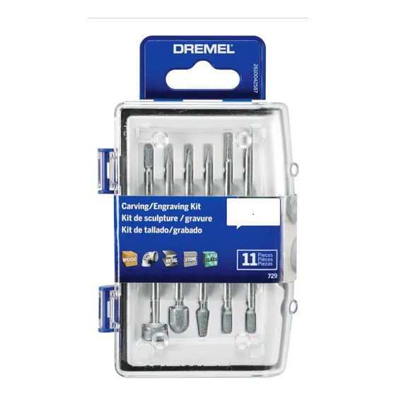Kit Fresas Tallar Grabar Metal Madera Vidrio Dremel 11pza