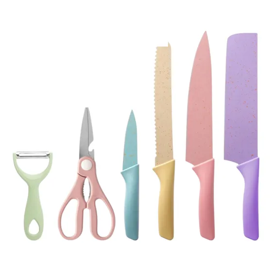 Juego De Cuchillo De Colores 6 Pieza Pequeño