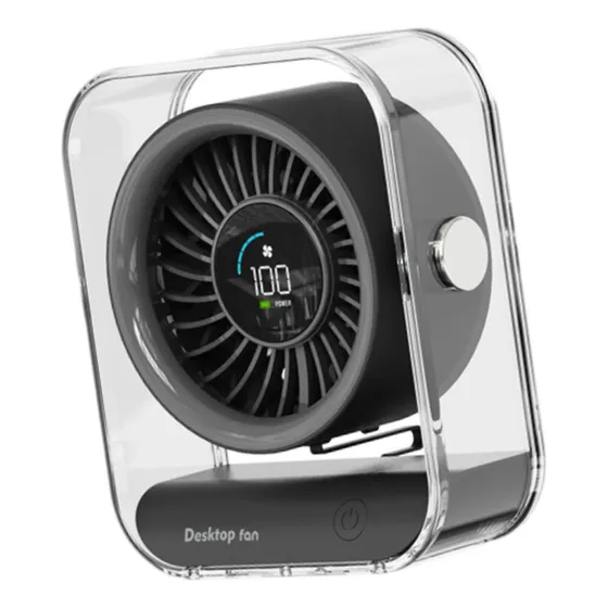 Fã De Mesa Pessoal Mini Fan Fan Led Display Digital