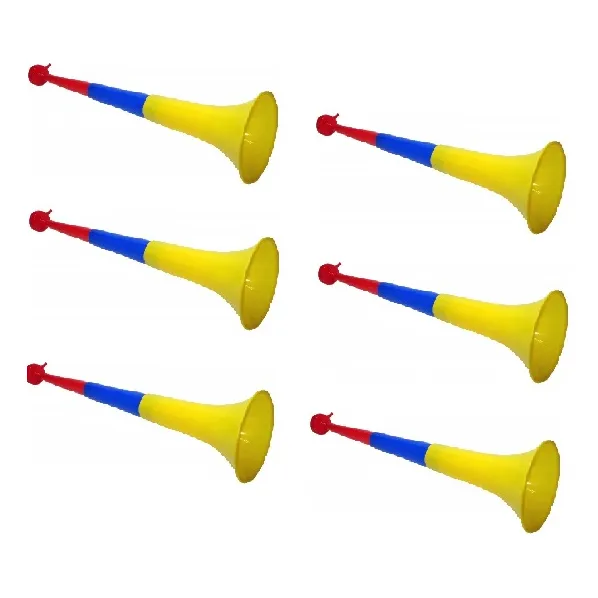 Vuvuzela Corneta Colombia Fútbol 37cm X6 Plegable Tricolor 