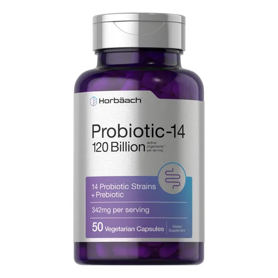 Suplemento Horbäach Probiotics, 120 Mil Millones De Cfu, 50
