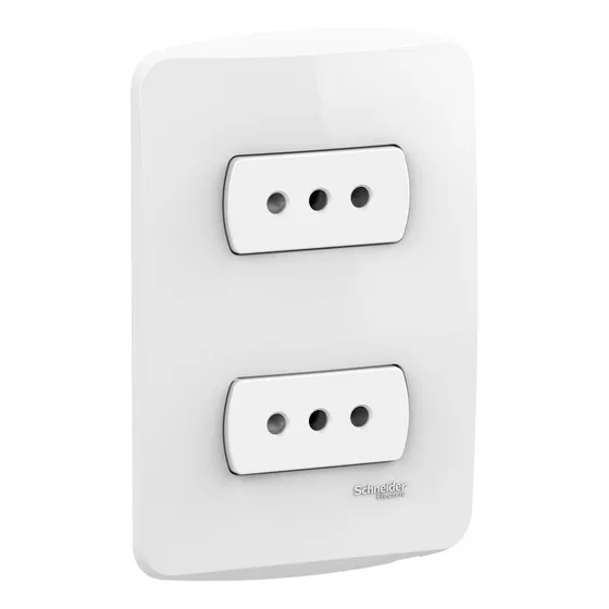 ENCHUFE DOBLE 2P+T 10A BLANCO ARMADA MILUZ