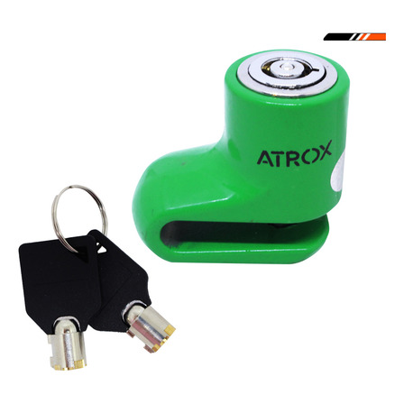 Cadeado Trava De Disco Para Moto 25 Mm Verde Universal Atrox Cadeado Trava De Disco Para Moto 25 Mm Verde Universal Atrox