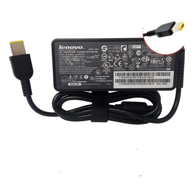 Cargador Lenovo Punta Usb - 20v - 3.25a - 65w ! Color Negro