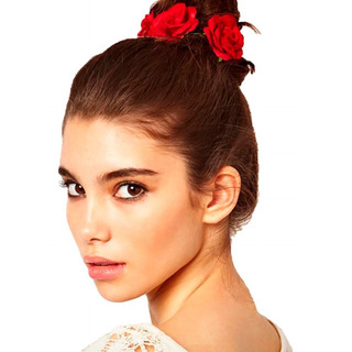 Dona Elástica Para Cabello Diseño Flores Mujer Dona Elástica Para Cabello Diseño Flores Mujer