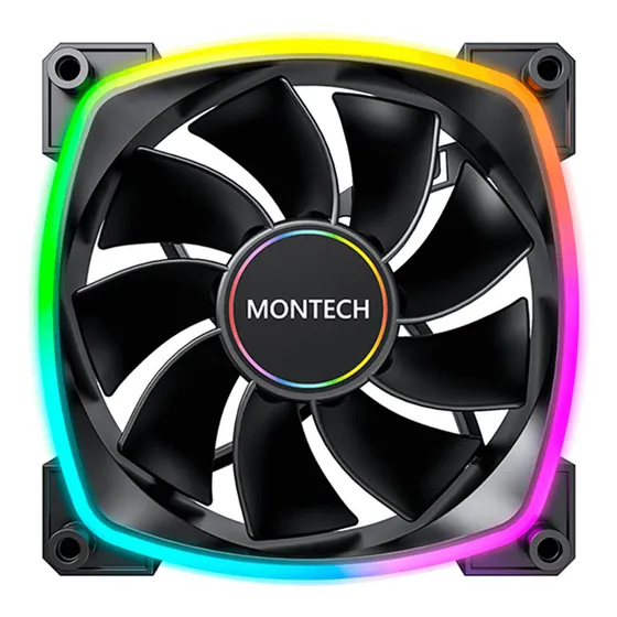 Cooler Para Gabinete Montech Rx140 Pwm, Argb, 140mm, Reverso