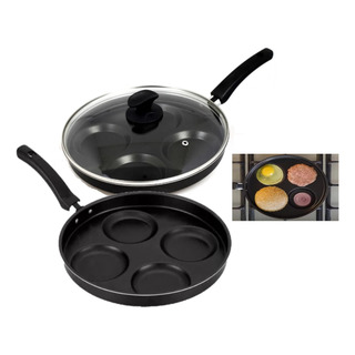 Frigideira C/ Tampa 26 Cm Frita 4 Ovos Teflon Antiaderente Frigideira C/ Tampa 26 Cm Frita 4 Ovos Teflon Antiaderente