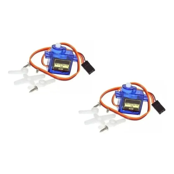 2x Micro Servo Motor 9g Sg90 1,6kg Arduino Rasp Node C/