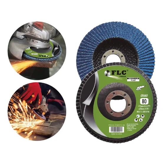 Disco Flap Grano #80 De 4½'' Para Metal Y Madera F L C X10pc