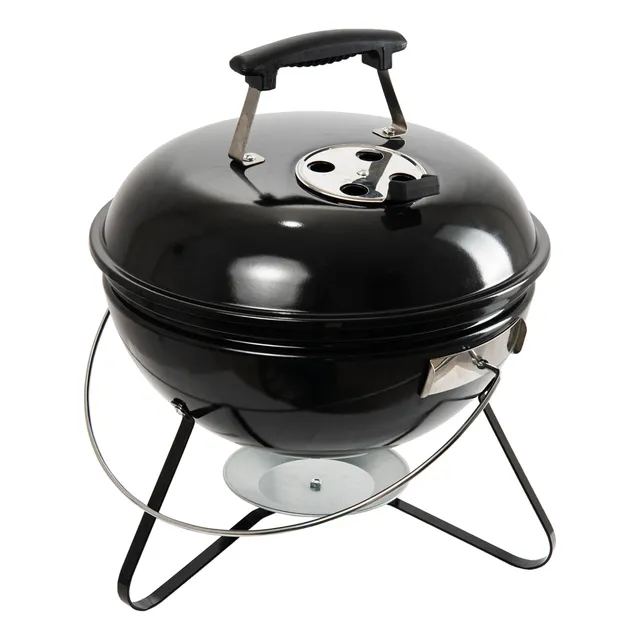 Asador De Carbon Portatil 14 Pulgadas Color Negro