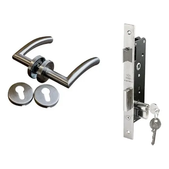 Cerradura Embutir 83 Cisa 45mm + Manilla Inox 2551 Visalock