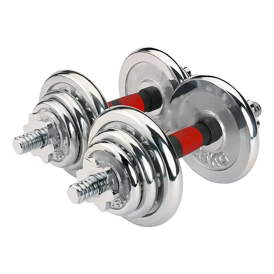 Set De Mancuernas Cromadas Boomfit Ajustables 20 Kg Maletín Color Cromado | Cuotas sin interés