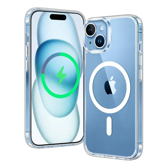 Estuche Claro Para iPhone, Protección Anti Caída Militar, 15