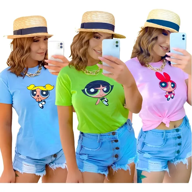 Kit 3 Camisetas Meninas Super Poderosa Docinho Lindinha Flor