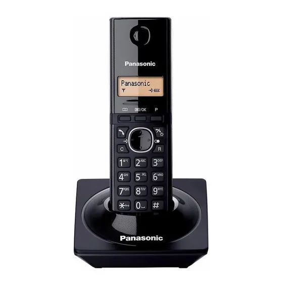 Teléfono Panasonic KX-TG1712 inalámbrico - color negro