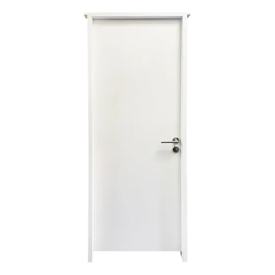 Puerta Interior Blanca Madera Mdf Con Cerradura Y Manija L 