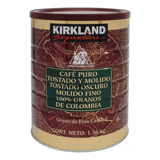 Café 100% Colombiano Kirkland Signature De 1.36 Kg