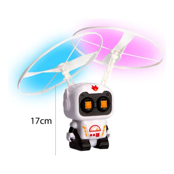 Juguete Robot Volador Led Para Niños Recargable Por Usb