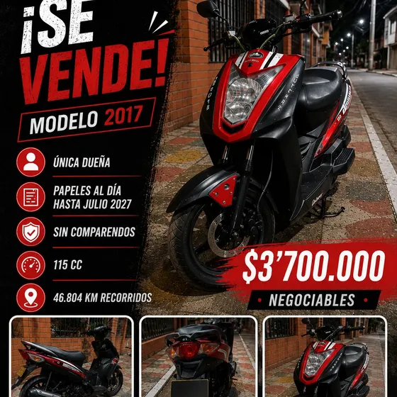 Moto En Excelente Estado, Papeles Al Día 2017.