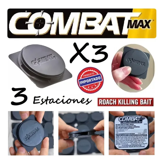 Combat Max (03) Estaciones (03) Trampas Mata Chiripas Nuevas