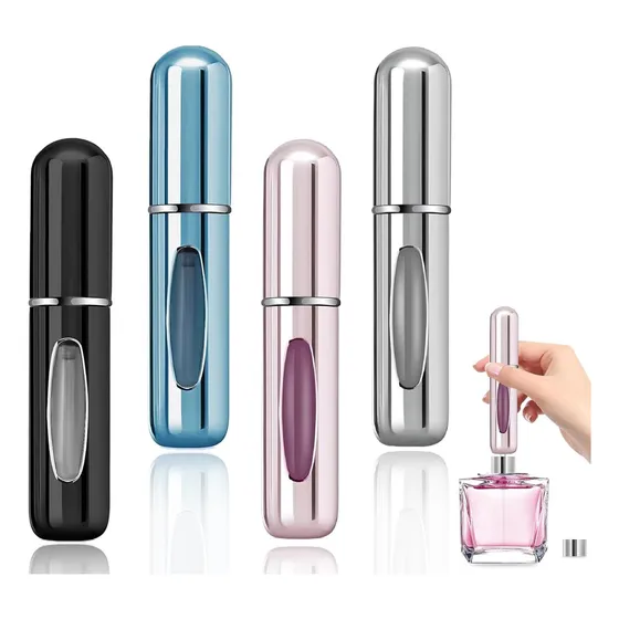 Mini Atomizador Para Perfume Recargable Capsula Viaje 4pcs