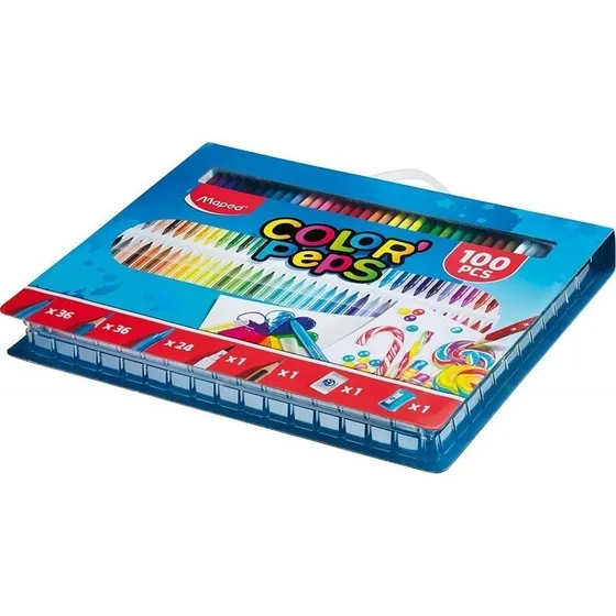 Set De Arte Portátil De 100 Piezas Dibujo Y Pintura