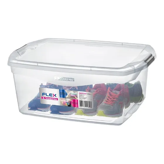 Caja organizadora grande multiusos de plástico Sanremo, 48 l, color transparente