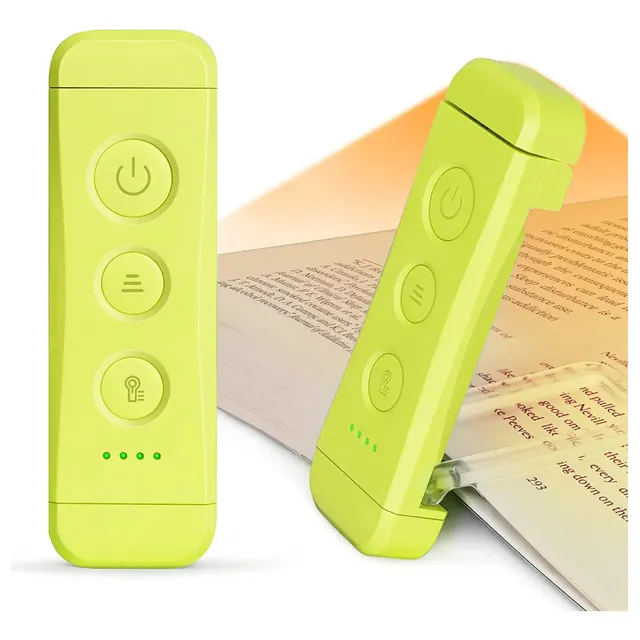 Lampara Usb Recargable Portatil Con Clip Para Libro Verde Li