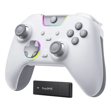 Controle Sem Fio Easysmx X05 Pro Para Pc  Branco Branco