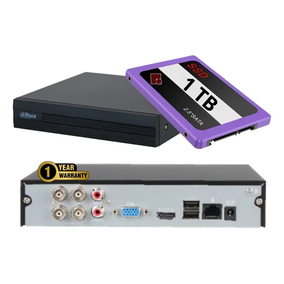 Dvr Dahua Xvr1b04-i 2mp 4ch 1080p Lite H.265+, +ssd 1 Tb