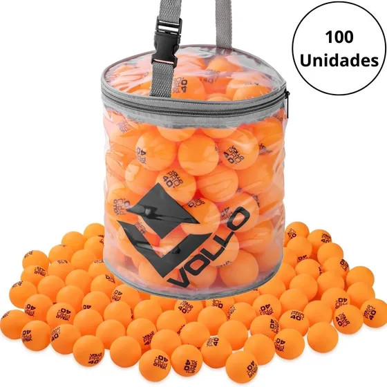 Kit 100 Bolas Tênis De Mesa Bolinhas Ping Pong Profissional