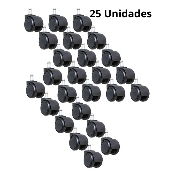 Kit Rodinhas Cadeira Escritório Pino 11mm Silicone Promoção