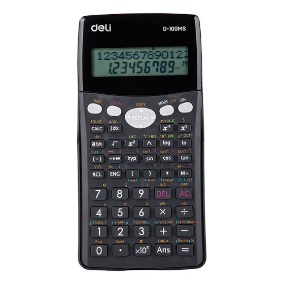 Calculadora Deli Core Científica 300 Func Gris 6921734912350