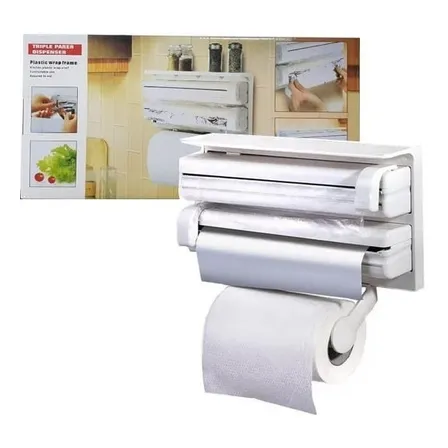 Portarrollo Dispensador Toalla Nova Triple Cocina Alusa Film