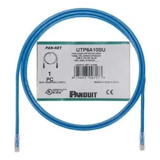Patch Cord Cat 6a Azul Panduit Orig. 14 Pies Utp6a14bu