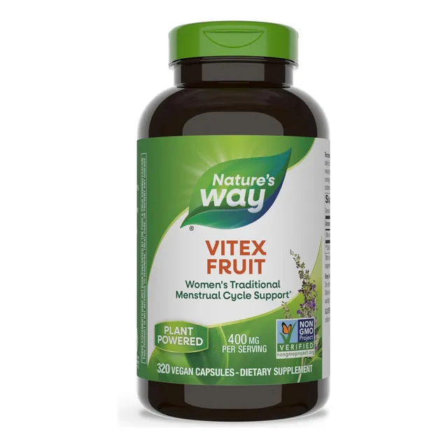 Vitex Agnus Castus Fruit 320 Capsulas Sistema Mestrual Eeuu