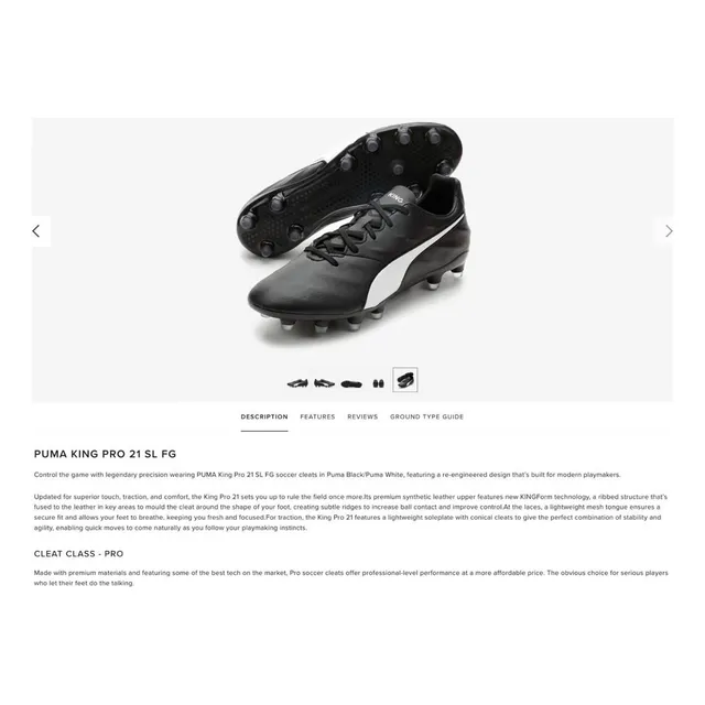 Zapatos De Futbol Original Puma King Pro 21 Sl Fg