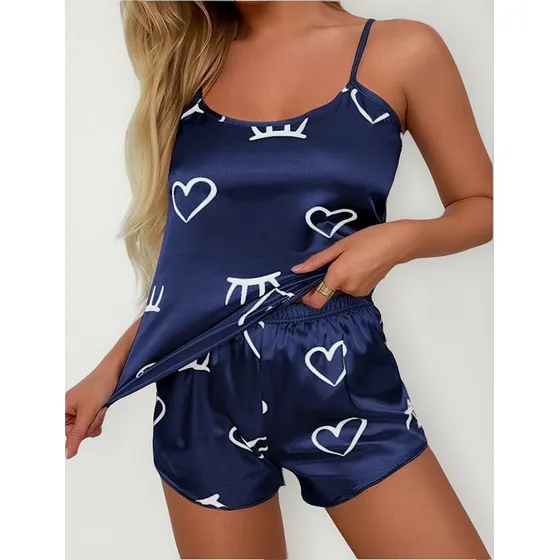 Pijama Short Y Musculosa De Seda Uniteduy