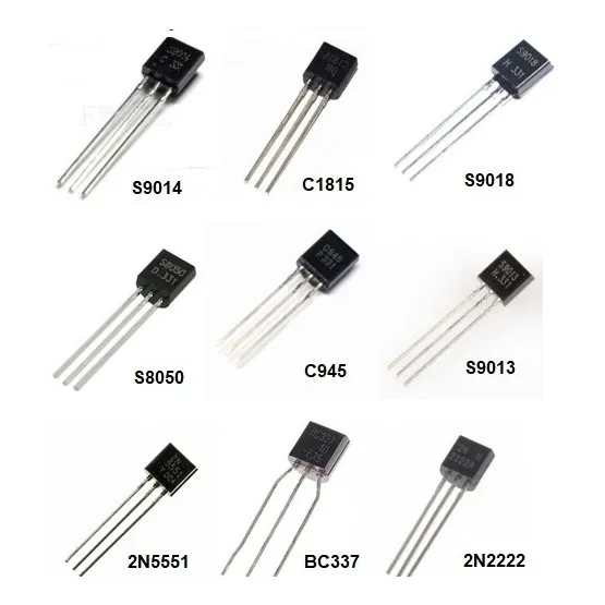 2n2222 2n2222a 2n3904 2n5551 Bc337 C1815 C945 S8050 S9013...