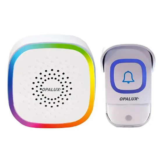 Timbre Inalámbrico Usb - Casa Negocio - 60 Melodías Luz Rgb Color Blanco | Cuotas sin interés