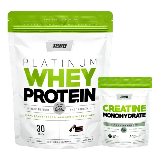 Combo Whey Protein X 2lbs. + Creatina X 300g. Star Nutrition